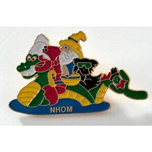Vintage Odyssey of the Mind OotM NH New Hampshire Dragon Gnome Dog Pin